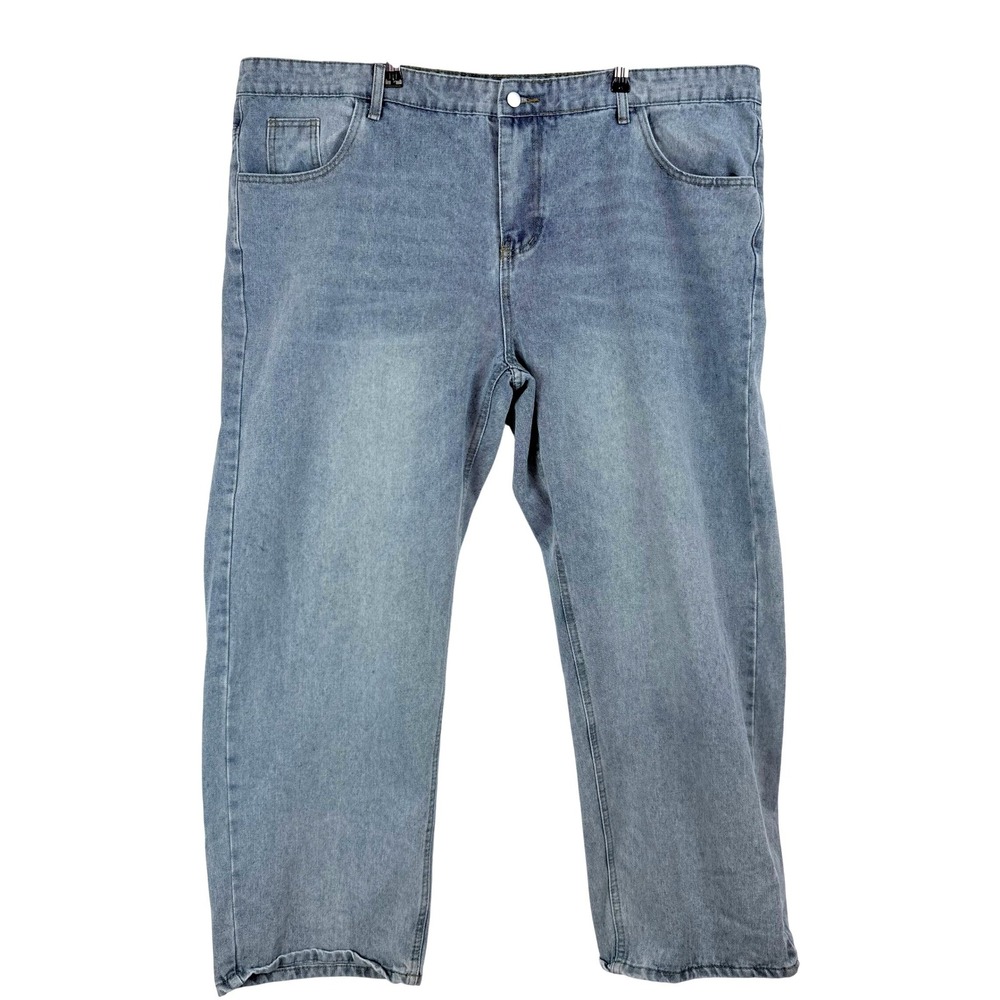 MANFINITY Mens Jeans 4XL Light Wash Relaxed Fit Denim‎ Pants